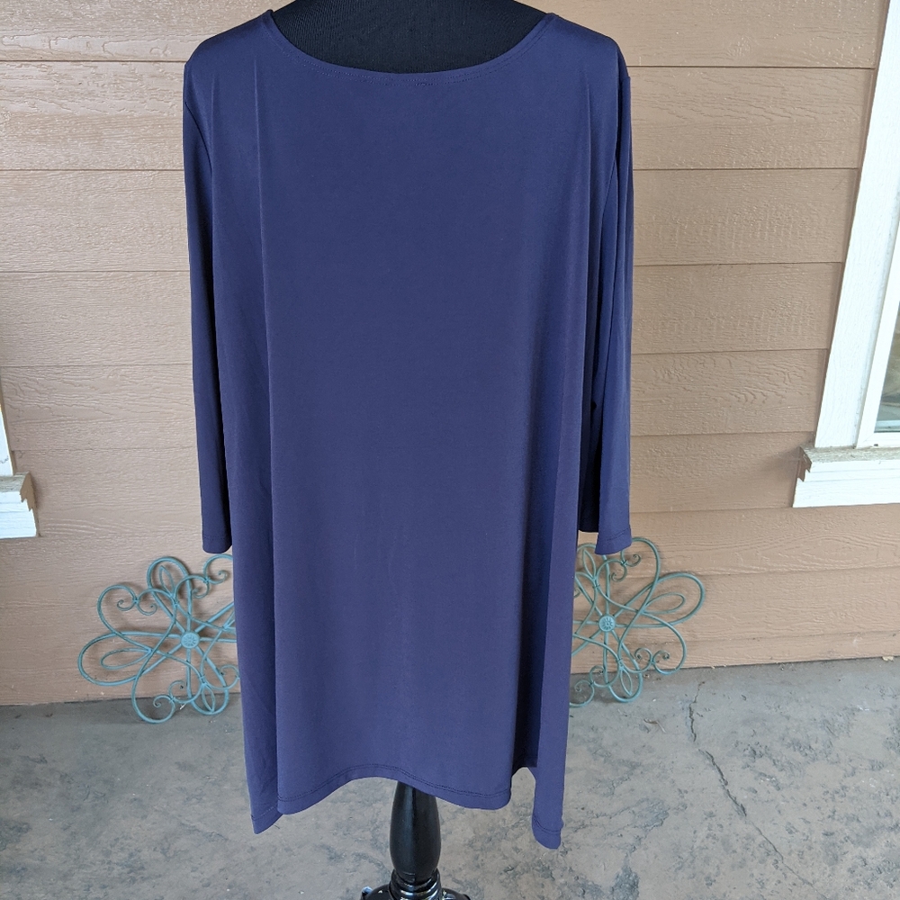 LBisse Dark Purple Tunic Top